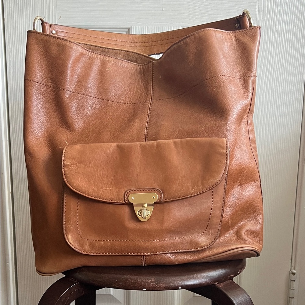 Banana Republic Tan Leather Hobo Bag